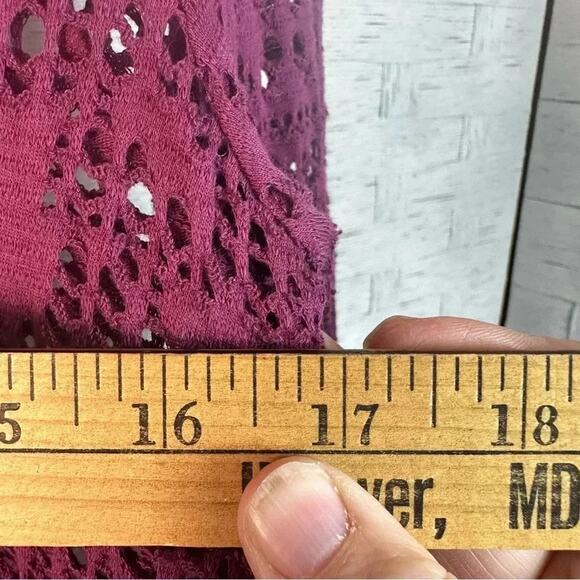 Free People Beach Goldie Swing cover-up Dress, lace costal trumpets sleeves - Picture 6 of 7